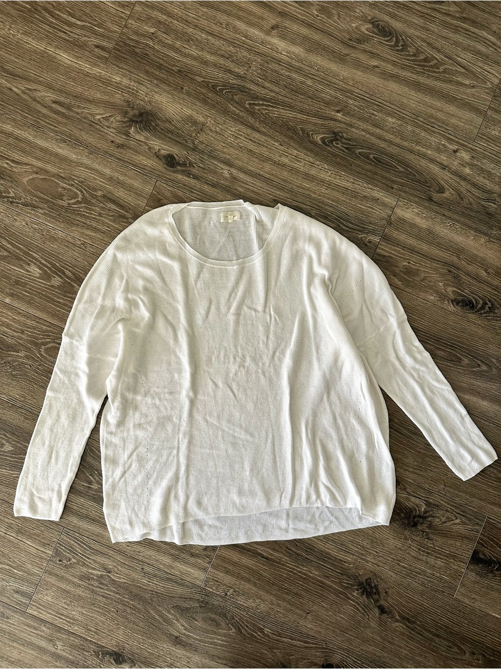 Lou & Grey Lightweight Cream Open-Weave Sweater